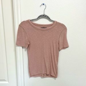 Abercrombie Ribbed Knit Tee Blush Pink *Moving - All offers considered